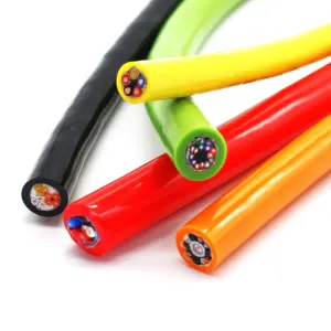 Flexible Cable for Pipe Robot Vectran Reinforced Pipeline Inspection Crawler PUR Power Cable