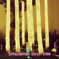 Effets d'éclairage uniques hautement translucides, 1m 2m 3m, troncs d'arbres artificiels en verre personnalisés, LED de Noël IP65 pour extérieur