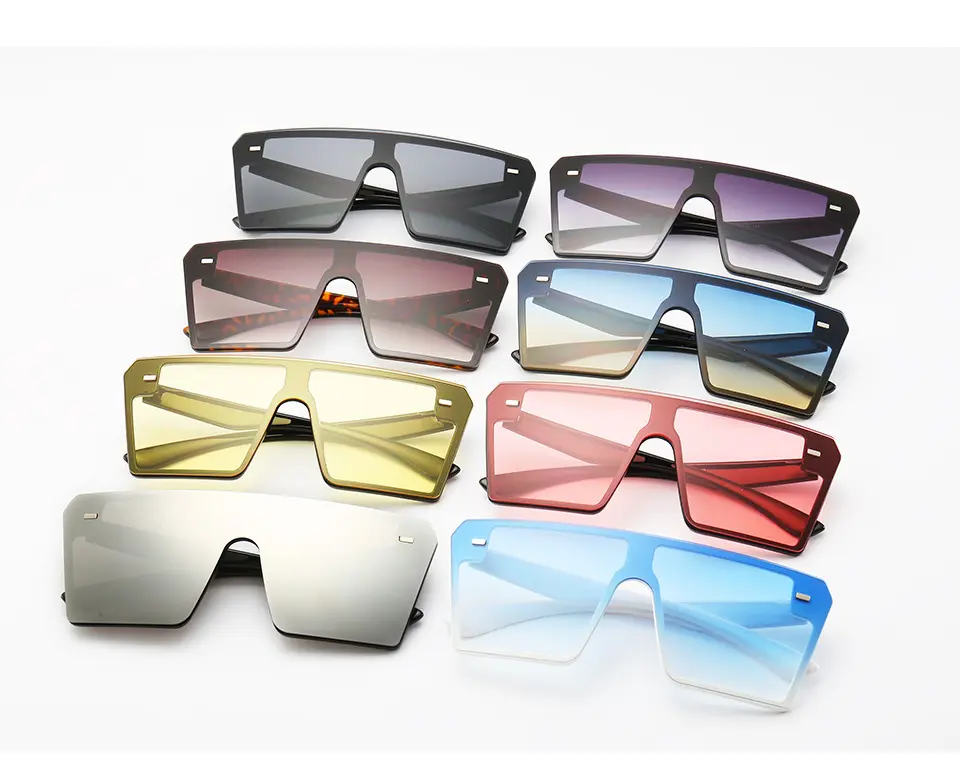 Kadın erkek Unisex özel tasarım bayanlar moda fabrika büyük yüz boy güneş gözlüğü güneş gözlüğü