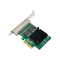350T4 PCI-E X4 Quad Port 10/100/1000Mbps Gigabit Ethernet Carte Réseau Serveur Adaptateur 4 Port LAN I350-T4 NIC Intel NHI350AM4