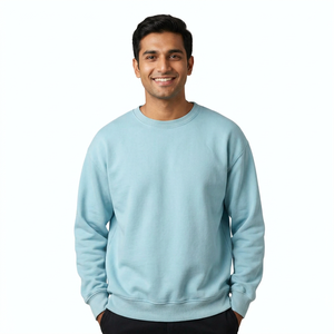 Men's Custom Made Sweatshirt New Arrival Crew Neck Casual Long Sleeve <b>Thick</b> <b>Fleece</b> Heavyweight Loose Fit for Winter - Product Image 1