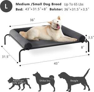 Kühlendes Erhöhtes Haustierbett Atmungsaktives Netz Wasserdichter Rand Outdoor Erhöhtes Hundebett für Große Hunde - Product Image 5