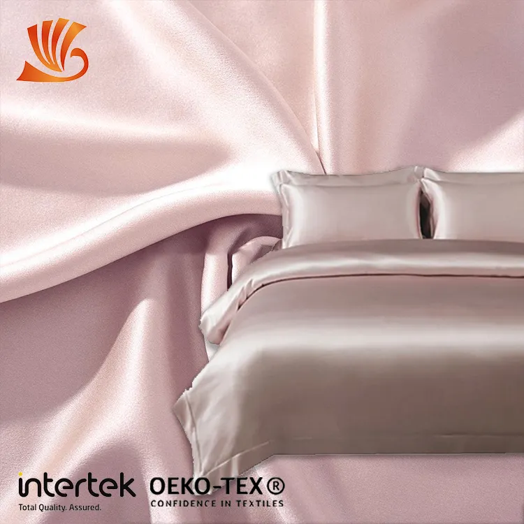 100% poliéster material suave cor sólida tingido rosa roxo design personalizado tecido sedoso cetim