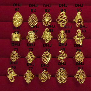 14K 금도금 두바이 골드 용 반지 남녀 공용 - Product Image 3