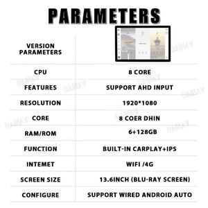 Écran tactile grand format de 13,6 pouces Android 12 pour Range Rover Vogue L405 2013-2017 avec panneau de climatisation, navigation GPS, autoradio multimédia - Product Image 6