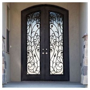 Porta d'Ingresso a <span class=keywords><strong>Doppia</strong></span> <span class=keywords><strong>Anta</strong></span> in Ferro Battuto per Villa di Lusso, Ingresso Principale Esterno - Product Image 2