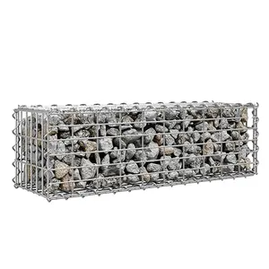 Galfan wire gabion box gabion basket 2x1x0.5m welded zn-al wire mesh gabion retaining walls