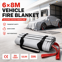 Fabricant OEM – Couverture anti-feu pour véhicules électriques 6x8m en silicone et fibre de verre, résistante aux hautes températures jusqu'à 1000°C