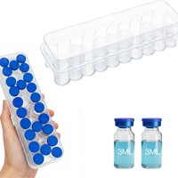 Étui de voyage InjexMed en matériaux recyclés, support rectangulaire en plastique PP épais de 3 ml, stérile, pour le rangement de flacons de soins personnels