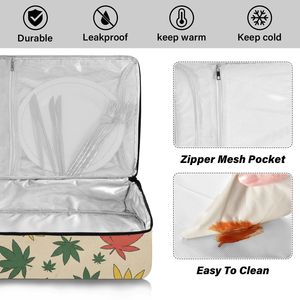 Cartoon Customization Delivery Lunch Bag <b>BBQ</b> Food Takeout Insulated Casserole Cooler Tote for Picnic Nylon 12L Eco-Friendly - Product Image 4