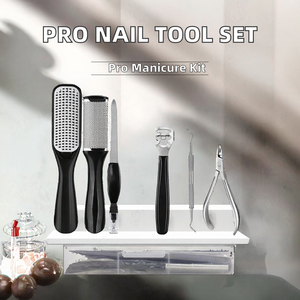 Stainless Steel Professional Classic Pedicure Tool Set <b>Box</b> Dead Skin Foot <b>File</b> Callus Remover Kit Nail Clipper Polishing for - Product Image 2