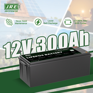 แบตเตอรี่ JREPower ขนาดใหญ่ 12V 300Ah LiFePO4 อายุการใช้งาน 10 ปี พร้อมระบบ BMS ในตัว รองรับการใช้งานมากกว่า 6000 รอบ สำหรับรถบ้านและระบบโซลาร์เซลล์ในบ้าน - Product Image 1