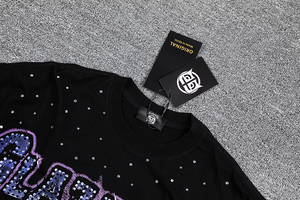 T-shirt da Uomo GLAZA <span class=keywords><strong>GOD</strong></span> di Alta Qualità con Stampa di Lettere Viola, Manica Corta, Prezzo Basso, Vendita all'Ingrosso, Abbigliamento di Marca di Lusso Personalizzato - Product Image 4