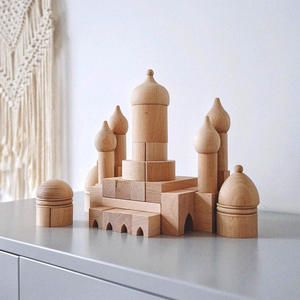 Giocattoli in Legno per Bambini, Set di Costruzioni Educativi a Tema Islamico, Blocchi Naturali per Costruire un Castello dei Sogni - Product Image 3