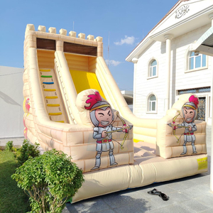 Castillo Inflable Amarillo con Tobogán, Tobogán Inflable para Niños, Tobogán Seco Inflable, Casa de Brinco para Fiestas Infantiles de Alquiler - Product Image 3