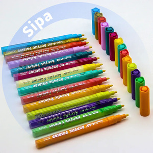 Sipa SP1003 Set <span class=keywords><strong>di</strong></span> pennarelli <span class=keywords><strong>di</strong></span> arte pittura acrilica dai colori vivaci a basso odore impermeabile per la creatività - Product Image 1