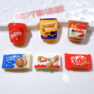 Miniaturas de Comida de Resina, Chocolate, Caramelos, Accesorios para Manualidades, Decoraciones de Base Plana para la Creación de Joyería para el Cabello de Niños - Product Image 3