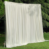 Rideau transparent en soie de lait pour toile de fond de mariage, draperie de scène pour décoration de fête de mariage