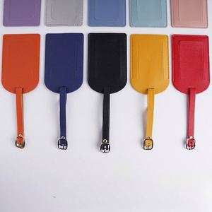 Custom PU Leather Luggage Tags with ID Window and <b>Strap</b> for Travel, <b>Suitcase</b> Name Tag in Multiple Colors - Product Image 2
