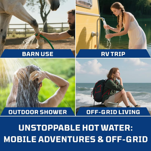 Chauffe-eau portable Caleón pour camping-car, extérieur, type échappement naturel, échangeur de chaleur en cuivre domestique 5L - Product Image 4