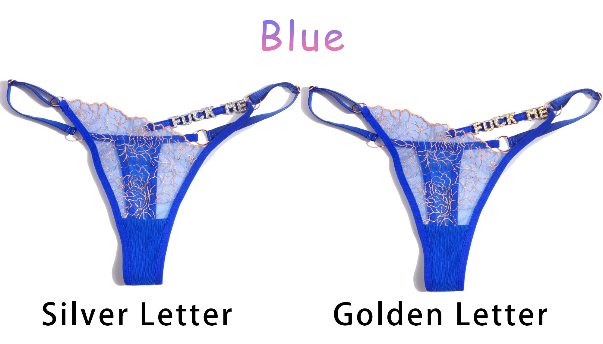 blue with letter