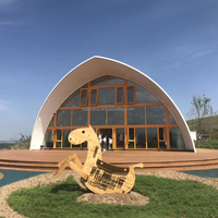 BABERY - Structure de glamping en acier en forme de coquille, espace commercial préfabriqué pour les développeurs de tourisme et de complexes hôteliers