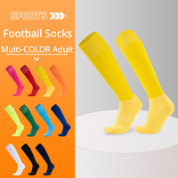 Prix d'usine Chaussettes de football unisexes respirantes à haute compression au genou avec logo personnalisé pour le sport