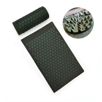 Ensemble de tapis d'acupuncture et d'oreillers de Massage aérobique Shakti noir