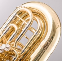 Tuba de Tono Bb Personalizable, Lacada en Oro, 4/4, con 4 Válvulas Frontales