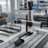 Kit de Robot CNC de 3 Ejes XYZ con Guía Lineal de Acero para Rodamientos de Alta Precisión de 0.05 mm, Estructura Cerrada, para Automatización de Grabado Láser