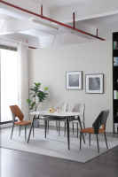 Mufang Luxus 4-Sitzer Moderner runder Esstisch Malaysischer Marmor Zeitgenössisches Design für Wohn möbel und Hotels