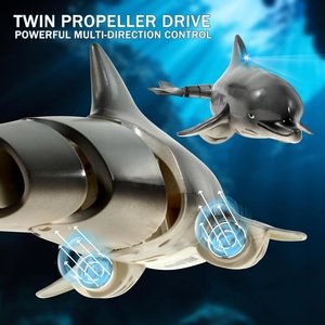 Dowellin 1:18 Điều Khiển Từ Xa Thuyền Đồ Chơi Bơi Mô Phỏng Cá Heo 2.4Ghz RC Không Thấm Nước Cá Heo Tàu Ngầm Cá Đồ Chơi Với Ánh Sáng - Product Image 2