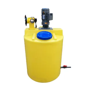 Plastic acid alkaline resistant chemical 200 L mixed tank 0.75kw agitator