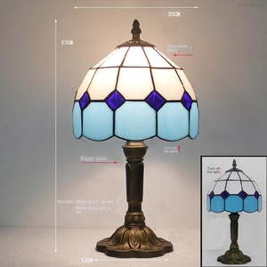 Mỹ Retro Màu Kính Retro đèn bàn, đèn cạnh giường nhà hàng, quán cà phê Retro Bar Đèn Sáng Tạo - Product Image 6