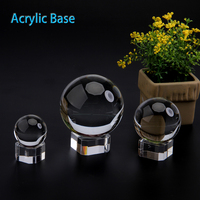 Support acrylique transparent à personnaliser, en Cube, présentoir de sphère, en verre de cristal, pièces