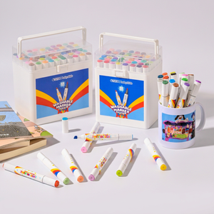 Set di <span class=keywords><strong>Pennarelli</strong></span> <span class=keywords><strong>Lavabili</strong></span> STA con Logo Personalizzato, Doppia Punta Cancellabile, Inchiostro a Base d'Acqua Sicuro <span class=keywords><strong>per</strong></span> Disegno Artistico <span class=keywords><strong>per</strong></span> Bambini - Product Image 1