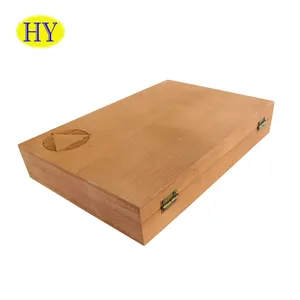 Boîte à cigares en bois, cadeau personnalisé de haute qualité, humidificateur, 50 pièces