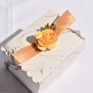 Китайский производитель CSMD, оптовая продажа, бумажный материал, цветочное украшение, мраморные цветные коробки для шоколадных подарков для свадебной двери, подарок - Product Image 1