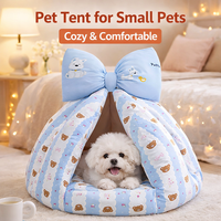 Lit pliable de luxe pour animaux de compagnie, coussin amovible et lavable pour petits chiens et chats, utilisation intérieure et extérieure toutes saisons