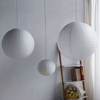 Lampe suspendue de style Wabi Sabi Salle à manger cuisine Bulle Boule de papier de riz Lustre suspendu table à manger