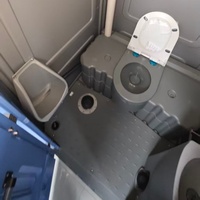 Toilettes mobiles en plastique HDPE, toilettes portables modernes, sanitaires portables pliables, utilisation en extérieur sur chantier, location de WC