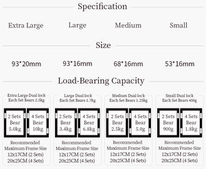 Bandes de fixation <span class=keywords><strong>pour</strong></span> <span class=keywords><strong>cadre</strong></span> photo, adhésif puissant, film papier, sans dommage, fermeture à pression moyenne, commandes - Product Image 6