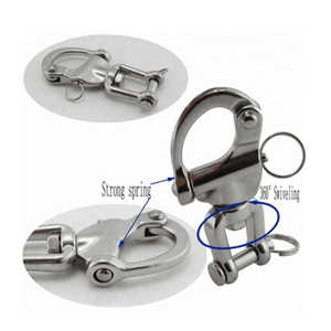 Tùy Chỉnh Neo Còng Thuyền Halyard 316 Thép Không Gỉ Clevis Xoay Hàm Xoay Xoay Còng Nhanh Chóng Phát Hành <span class=keywords><strong>Snap</strong></span> Móc Còng - Product Image 2
