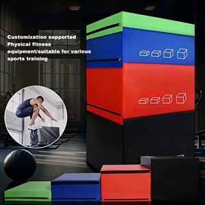 Kotak Lompat Plyometric Busa Lembut untuk Latihan, Kotak Latihan Senam, Kotak Lompat <span class=keywords><strong>4</strong></span> in 1, Promo Hot Sale - Product Image 1