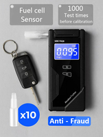 Testeur d'alcool à pile à combustible, éthylotest électrochimique portable, test d'alcoolémie numérique, Alcotest avec écran LCD 2,0 pouces, 50