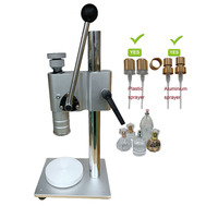 Machine de capsulage semi-automatique manuelle pour le capsulage de parfums, adaptée aux matériaux plastiques et en papier