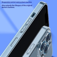 Coque de téléphone portable transparente en TPU souple antichute et antichoc avec découpe de précision pour iPhone 12 13 14 15 16 17 Pro Max