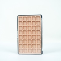Palette d'ombres à paupières de grande capacité Emballage cosmétique d'ombres à paupières carrées roses en plastique 40 couleurs