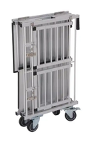 USMILEPET – Nouvelle conception de chariot de transport pour animaux à double étage, directement de l'usine, pour expositions canines, cage en aluminium personnalisable en couleur