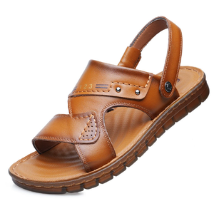 UP-0520J all'ingrosso pelle traspirante pantofole estate spiaggia sandali bassi uomini - Product Image 1